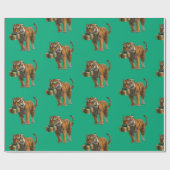 Tijger Verjaardag Cadeaupapier (Vlak)