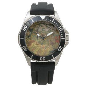 Tijger verrast in een tropisch Storm Horloge