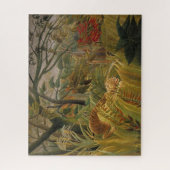 Tijger verrast in een tropisch Storm Legpuzzel (Verticaal)