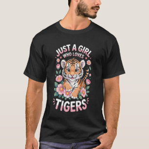 Tijger Verzorgd Alleen Een Meisje Natuurlijke Habi T-shirt