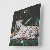 tijger vierkante klok (Hoek)