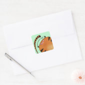tijger vierkante sticker (Envelop)