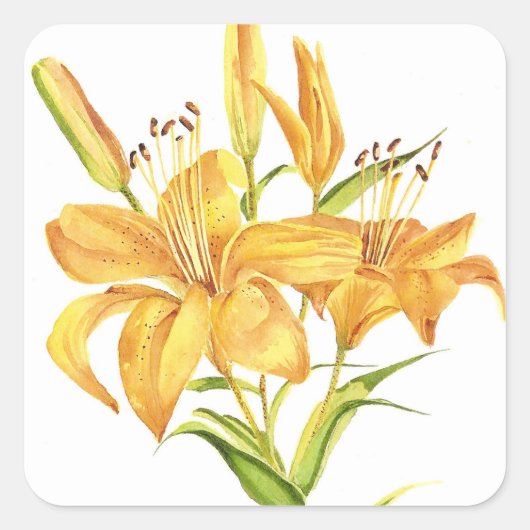 Tijger Vierkante Sticker (Voorkant)