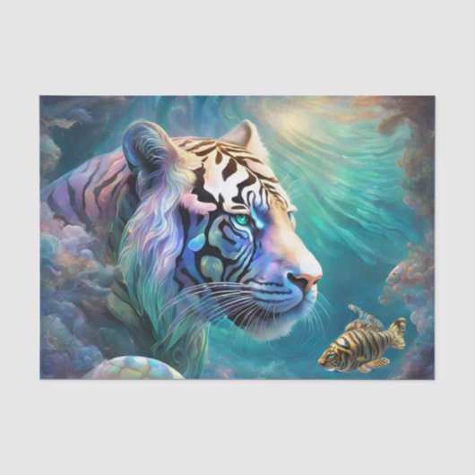 Tijger Vis Decoupage Tissuepapier (Voorkant)