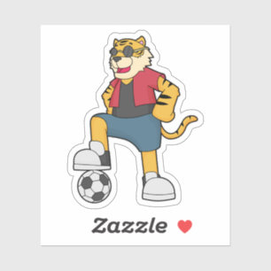 Tijger Voetbal Soccer Sticker
