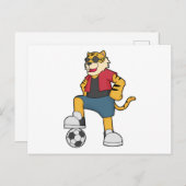 Tijger Voetbalspeler Voetbal Briefkaart (Voorkant / Achterkant)