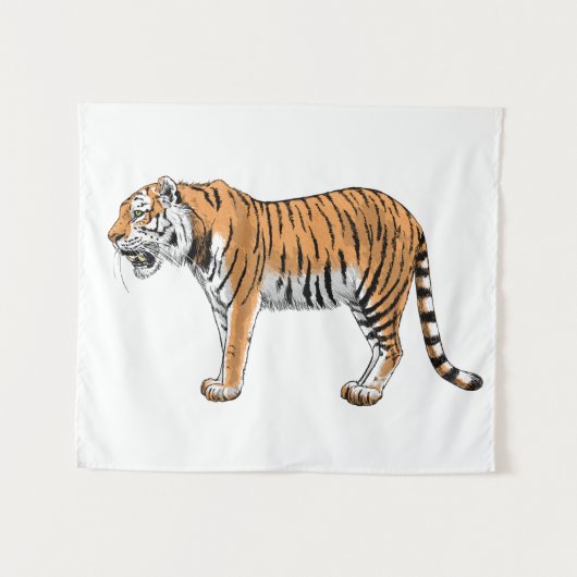 tijger wandkleed (Voorkant (horizontaal))