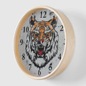 Tijger wandklok! (Hoek)