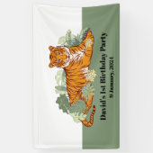 Tijger welkomstbanner, dierlijk oerwoud spandoek (Verticaal)