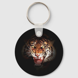Tijger - Wild Big Cats Art Sleutelhanger