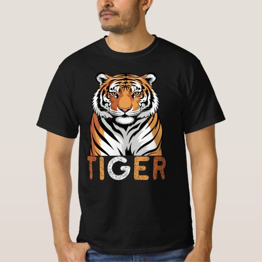 Tijger, wilde dieren t-shirt (Voorkant)