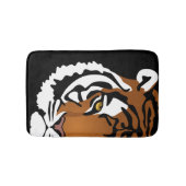 Tijger, wilde kat op zwart badmat (Voorkant)