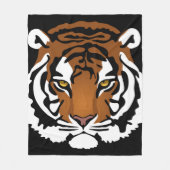 Tijger, wilde kat op zwart fleece deken (Voorkant)