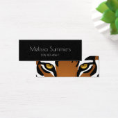 Tijger, wilde kat op zwart mini visitekaartjes (Bureau)