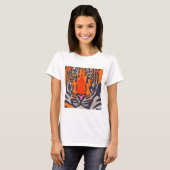 Tijger (wit) - Dames Basic T-Shirt (Voorkant volledig)