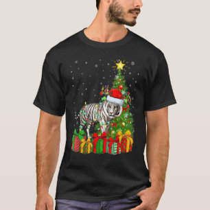 Tijger Xmas Vakantie Kerstman Witte Tijger Kerstmi T-shirt