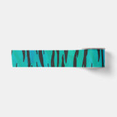 Tijger, zwart en Blauwgroen afdrukken Lint (Voorkant)