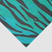 Tijger, zwart en Blauwgroen afdrukken Tissuepapier (Detail)