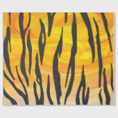 Tijger, zwart en Oranje afdrukken Cadeaupapier (Vlak)