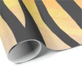 Tijger, zwart en Oranje afdrukken Cadeaupapier (Rol Hoek)