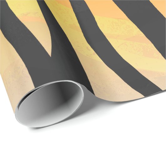 Tijger, zwart en Oranje afdrukken Cadeaupapier (Rol Hoek)