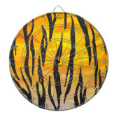 Tijger, zwart en Oranje afdrukken Dartbord (Voorkant)