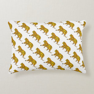 Tijger, zwart en Oranje afdrukken Decoratief Kussen