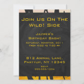 Tijger, zwart en Oranje afdrukken Kaart (Achterkant)