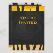 Tijger, zwart en Oranje afdrukken Kaart (Voorkant / Achterkant)