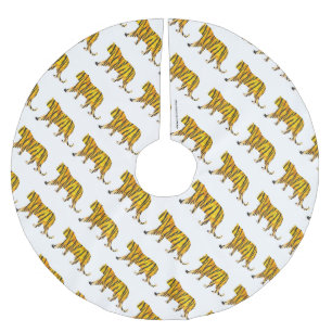 Tijger, zwart en Oranje afdrukken Kerstboom Rok