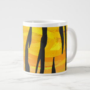 Tijger Zwart en Oranje Print Extra Grote Mok