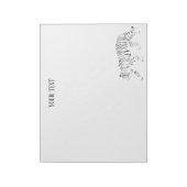 Tijger, zwart-wit, gepersonaliseerd notitieblok (Gedraaid)