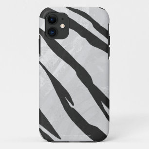 Tijger zwart-wit print iPhone 11 hoesje