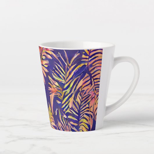 Tijgerblad Latte Mok (Rechts)