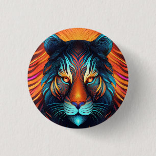 Tijgerblik! Ronde Button 3,2 Cm