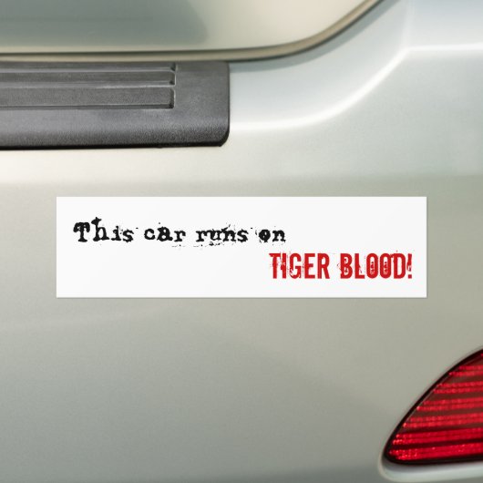 tijgerbloed bumpersticker (Op auto)