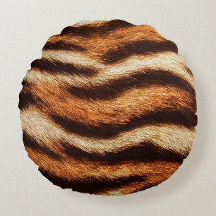 tijgerbontextuur rond kussen