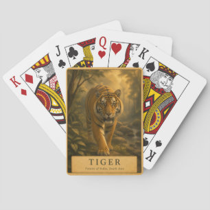 Tijgerbossen van India VINTAGE Pokerkaarten