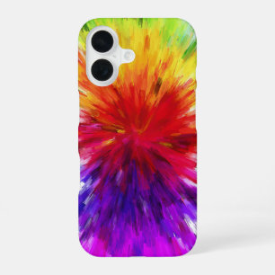 Tijgerbroek tie-dye abstract telefoonhoesje iPhone 16 hoesje