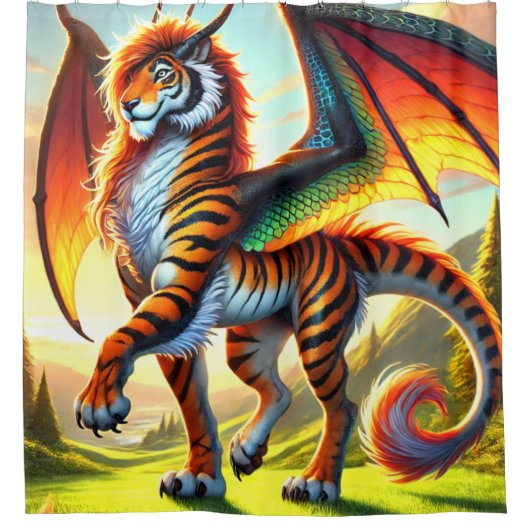 tijgerdier douchegordijn (Voorkant)