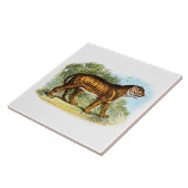  tijgerdierillustratie tegeltje (Zijkant)