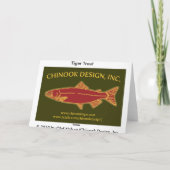 Tijgerforel wenskaart kaart (Achterkant)