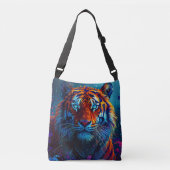 tijgergezicht crossbody tas (Voorkant)