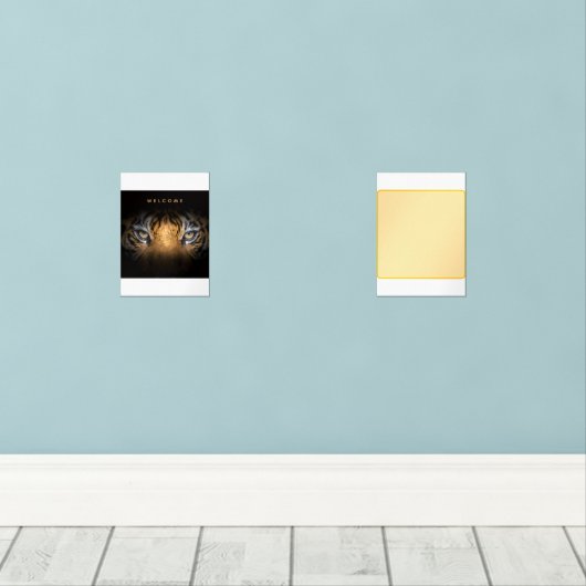 tijgergezichtscanvas muurkunst sets (Houten vloer)