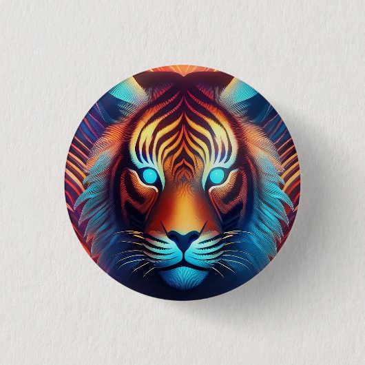 Tijgergloed! Ronde Button 3,2 Cm (Voorkant)