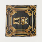 Tijgergoud en zwart sierlijk lijst wandkleed (Voorkant (horizontaal))