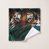 Tijgergroene Oerwouden bladeren Bad Handdoek (Wasdoekje)