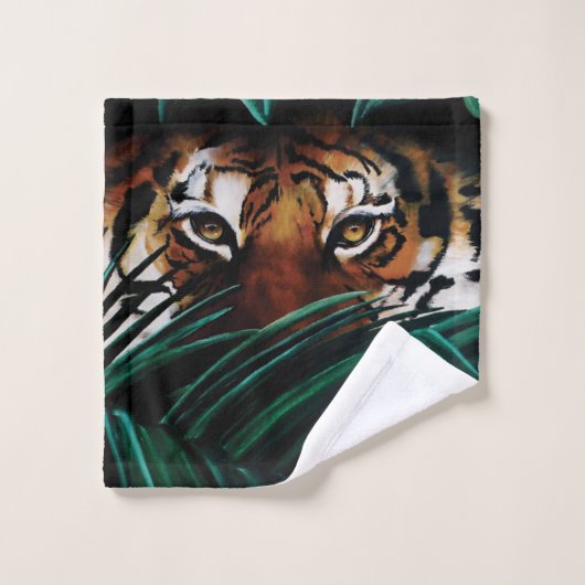 Tijgergroene Oerwouden bladeren Bad Handdoek (Wasdoekje)