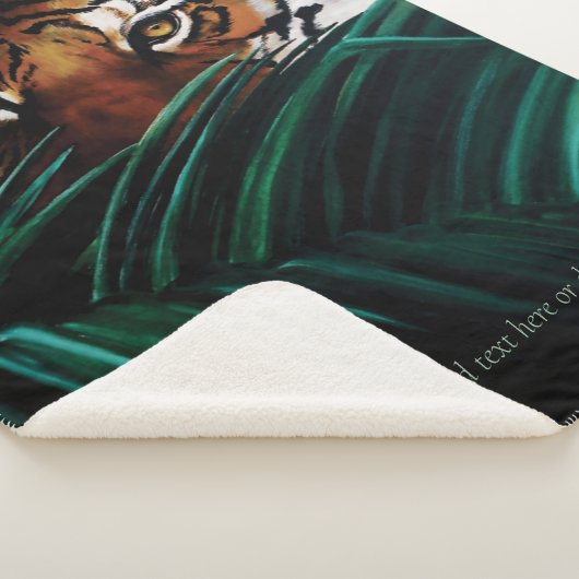 Tijgergroene Oerwouden bladeren Sherpa Deken (3/4)