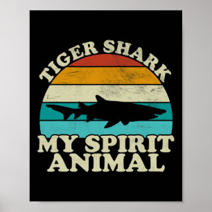 Tijgerhaai Mijn Spirituele Dier - Oude Vis Visvang Poster